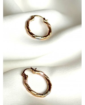 Hoop Earrings – Tri-Color...