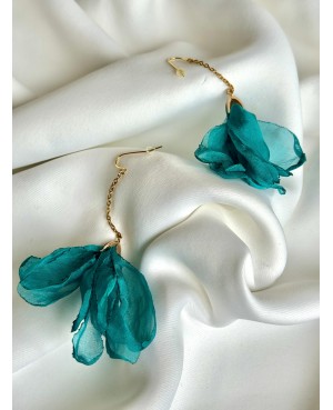 "Emerald Petals" Earrings –...