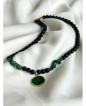 Onyx and Malachite Necklace...