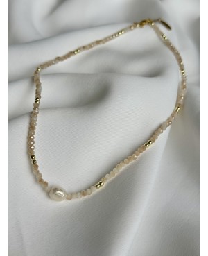 Sun and Pearl Necklace