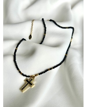 Black Cross Necklace –...