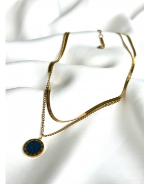 Double Necklace with Gold...