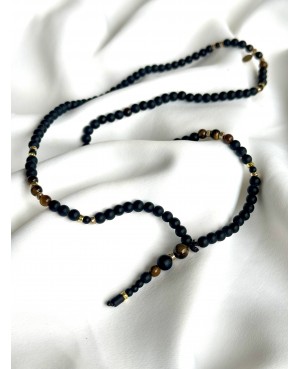 Onyx and Tiger's Eye Necklace