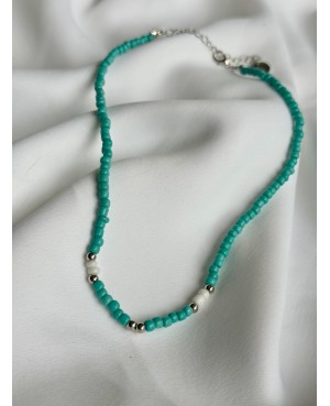 Turquoise and White Bead...