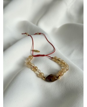 Citrine Bracelet on Red...