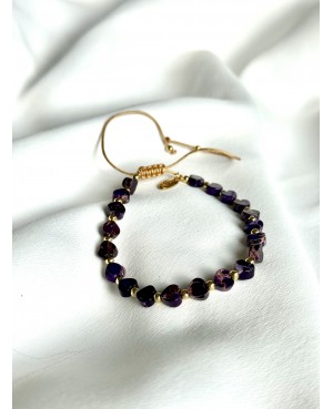 Heart-shaped purple stone...