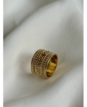 Gold Ring with Boho Ornament