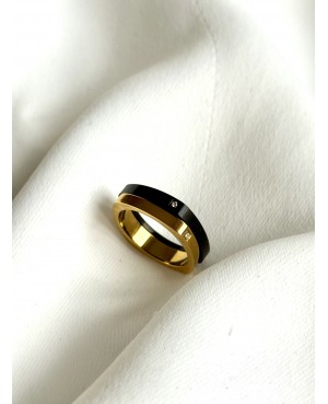 Two-tone Embellished Ring –...