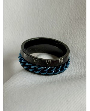 Black ring with Roman...