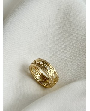 Gold Openwork Ring with...