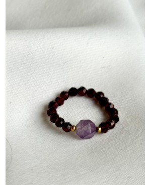 Garnet and Amethyst Ring