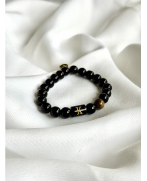 Onyx Bracelet with Initial...