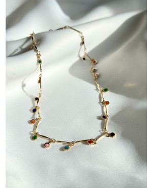 Necklace with Colorful...