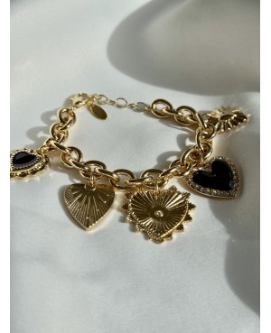Gold Bracelet with Heart...