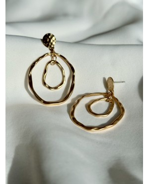 Gold Earrings with a...