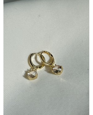 Gold Hoop Earrings with a...