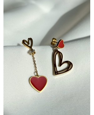 "Golden Hearts" Earrings –...