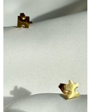 Kolczyki „Złote Puzzle” –...