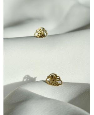 "Golden Monstera" Earrings...