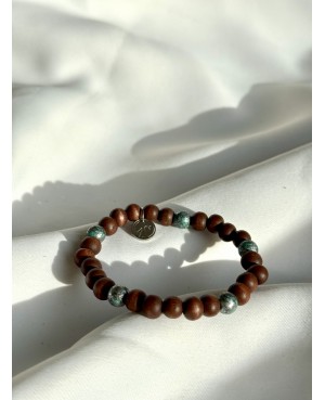 Men's Wooden Bead Bracelet