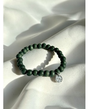 Bottle Green Wooden Bracelet
